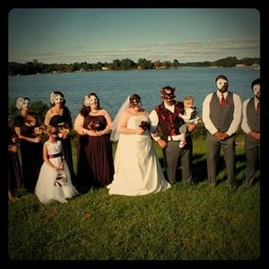 David's Bridal convertible bridesmaid/prom dress